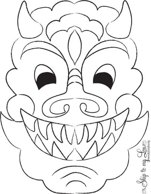 Lunar new year craft dragon mask alpha mom
