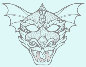 Dragon mask coloring projects