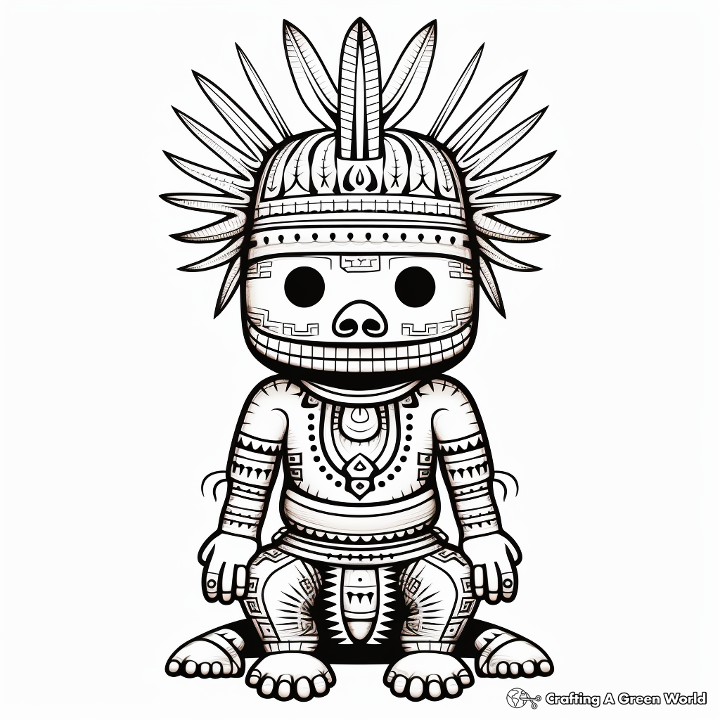 Kachina doll coloring pages