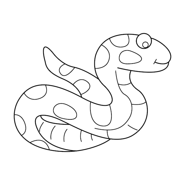 Realistic snake coloring page printable