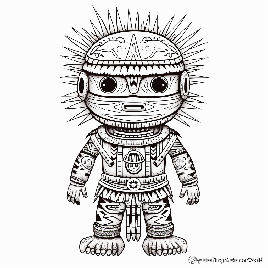 Kachina doll coloring pages
