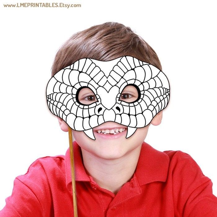Snake coloring mask diy printable halloween costume reptile