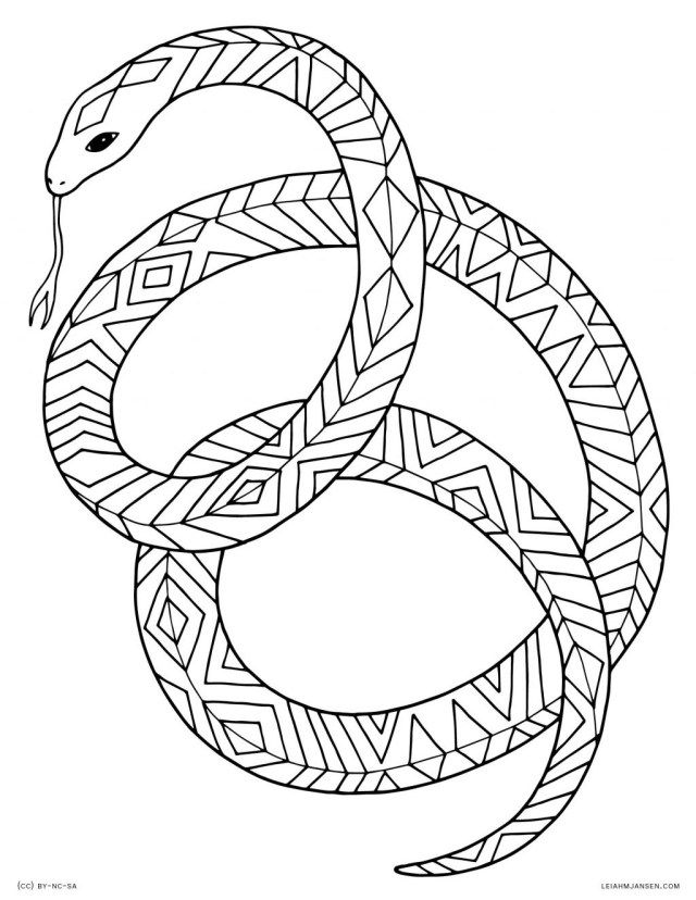 Great photo of snake coloring page