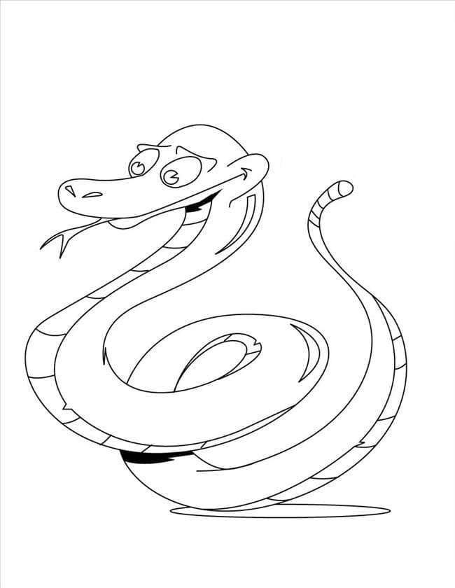 Printable snake coloring page