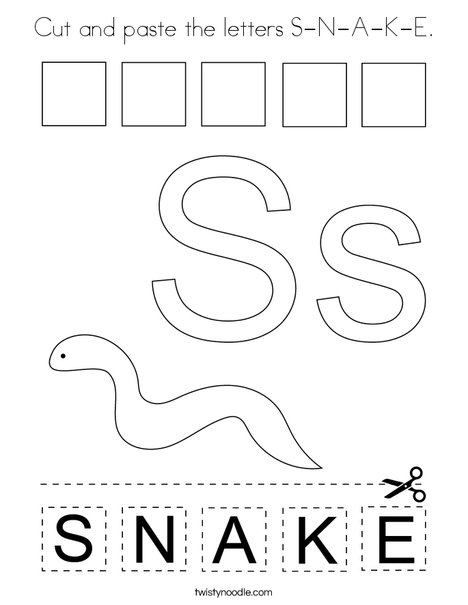 Cut and paste the letters s
