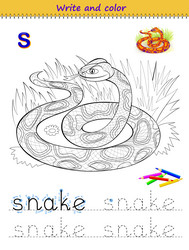 Snake trace vector images over