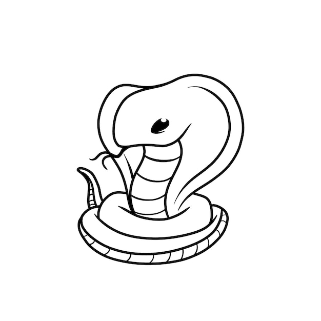 Free vector hand drawn snake outline illustration