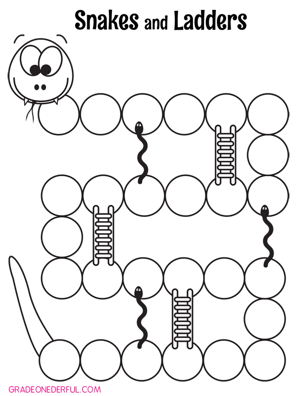 Free sight word game snakes and ladders grade onederful