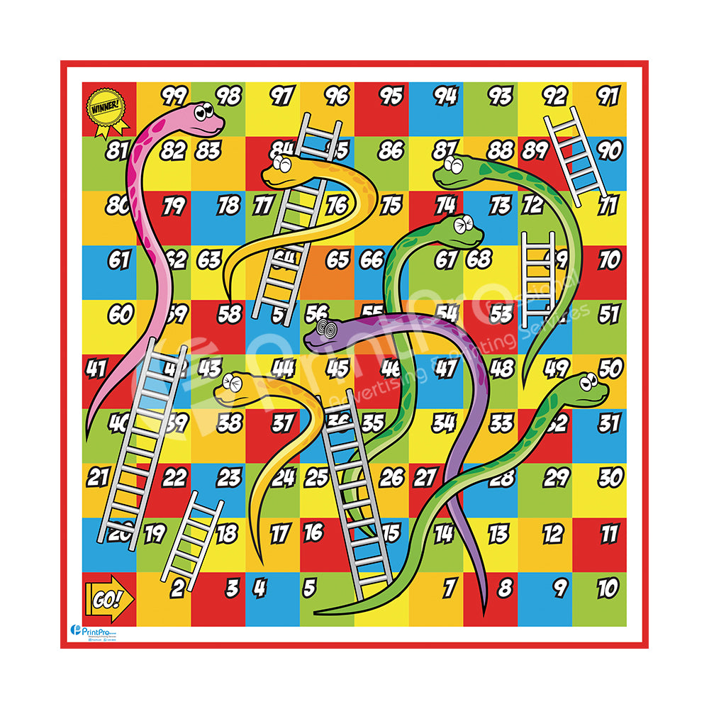 Snakes ladders printable game banner xcm â print pro