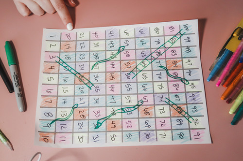 Diy snakes ladders game board