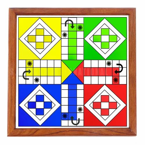 Sawi agnetic ludo and snake ladder gae board with dice rosewood ulti