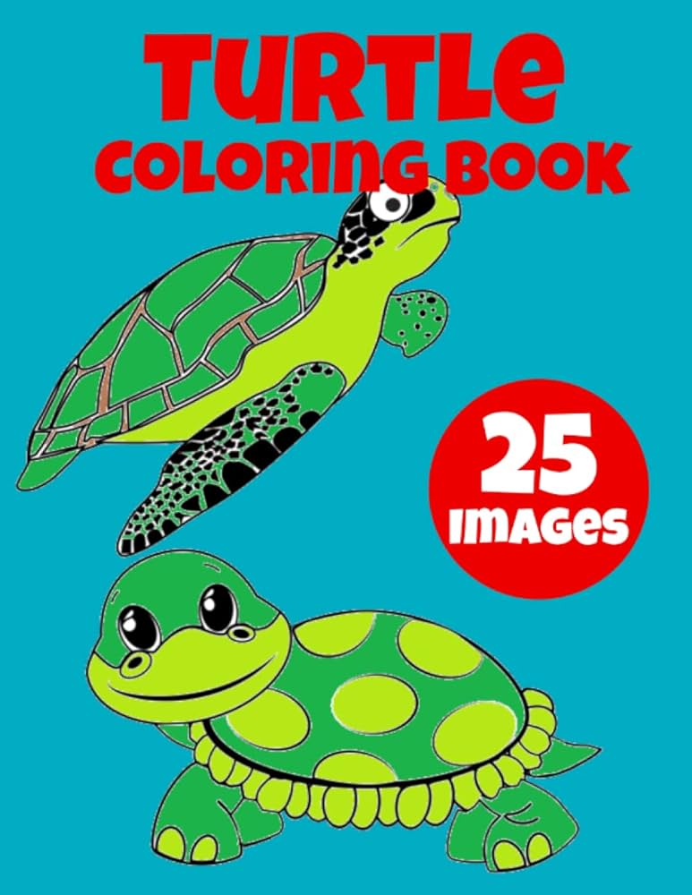 Turtle coloring book turtles of all kind sea box cartoon snapping turtle coloring pages images for kids adults teens toddler animal lover color therapy boys girls by nevermore