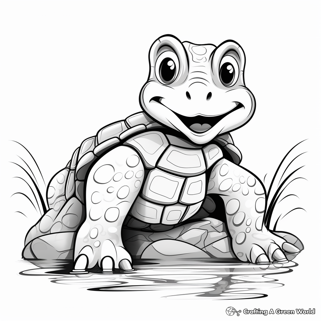 Snapping turtle coloring pages
