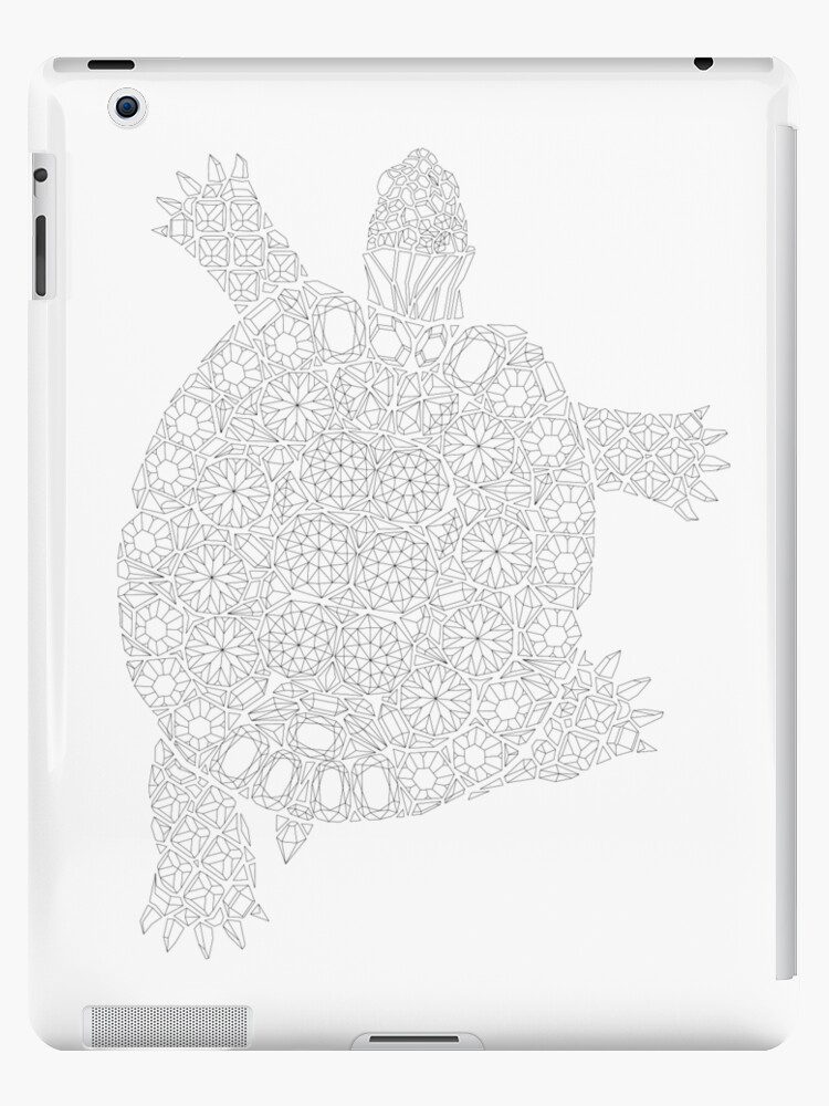 Gemstone turtle coloring page gems pattern adult coloring adult coloring book turtle ipad case skin for sale by anna grunduls