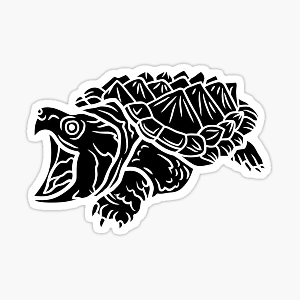 Alligator snapping turtle reptile wildlife sticker for sale by kboomy