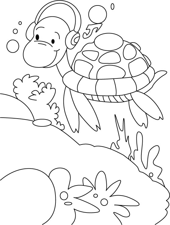 Turtles morning walk with music rock coloring pages download free turtles morning walk with music rock coloring pages for kids best coloring pages
