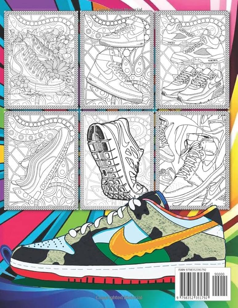 Sneaker coloring book a great gift for sneakers lovers a coloring book for adults and kids dale k smith books