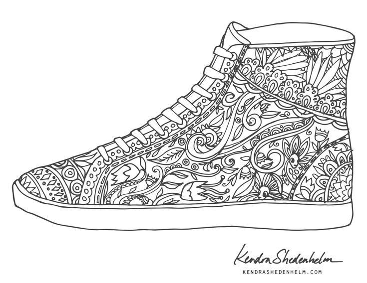 Birds doodles shoes and free coloring pages doodle shoes free coloring pages adult coloring pages