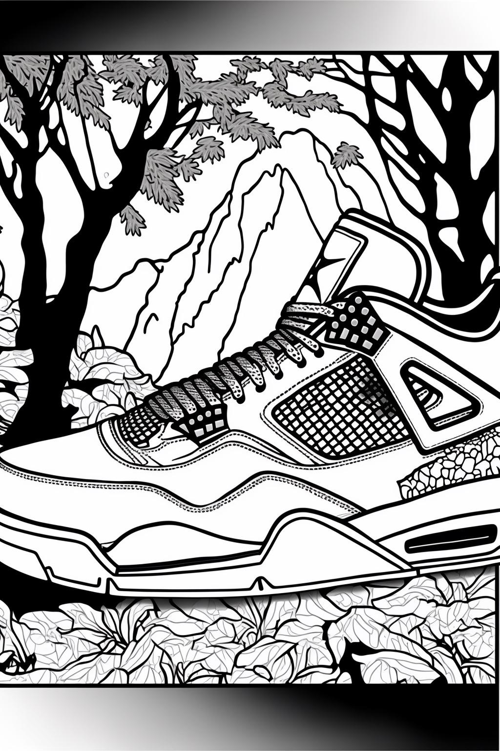 Adult sneaker coloring book rmidjourney