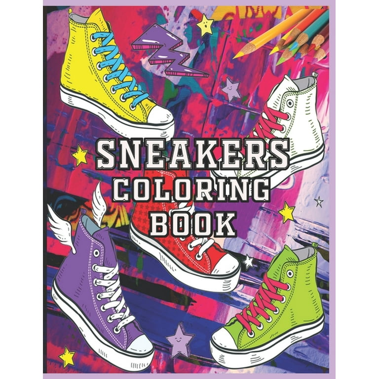 Sneaker coloring book fashion designs coloring books for teens and adults paperback