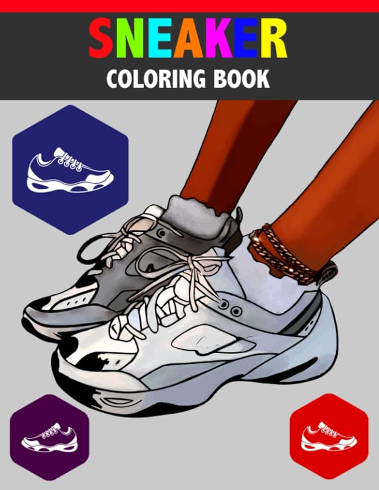 Sneaker coloring book sneakers coloring book the iconic basketball shoes colouring pages