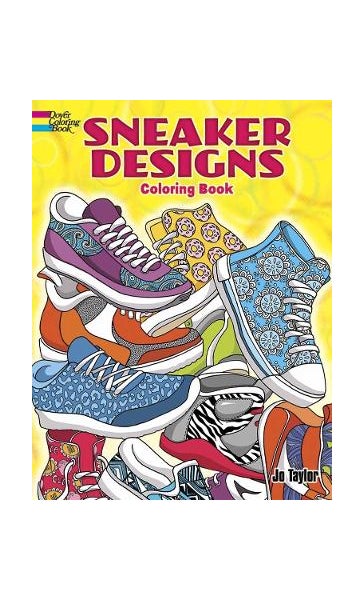 Sneaker designs loring book by jo taylor paper plus