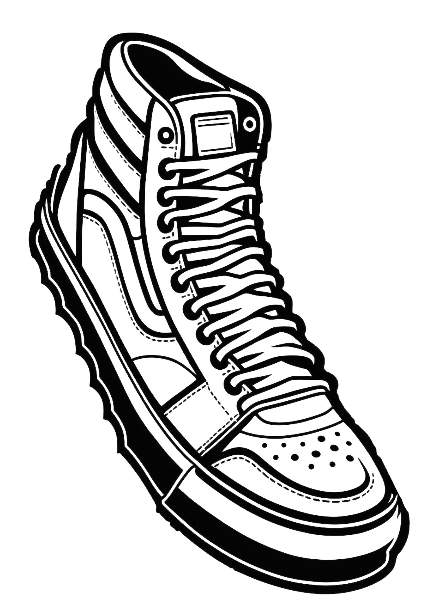 Printable shoe coloring pages for all ages