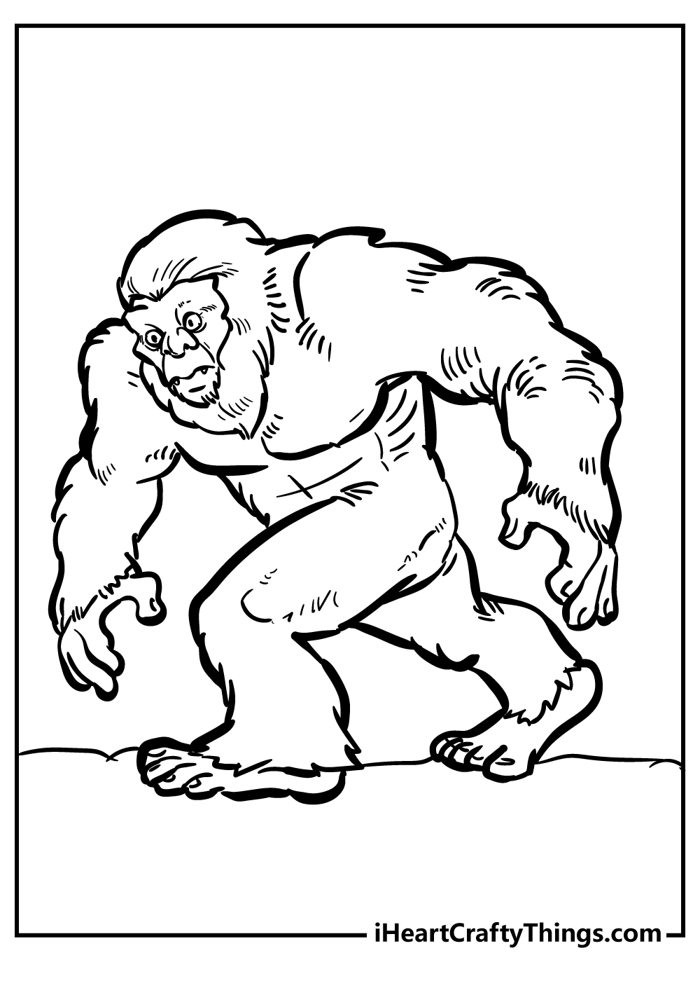 Bigfoot coloring pages free printables