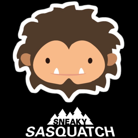 Sneaky sasquatch head kids apron