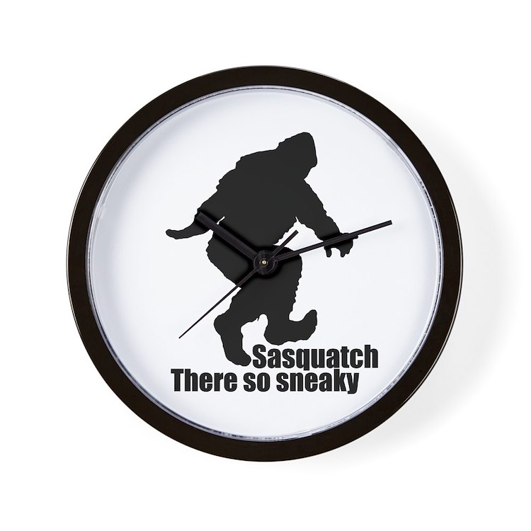 Sneaky sasquatch wall clock