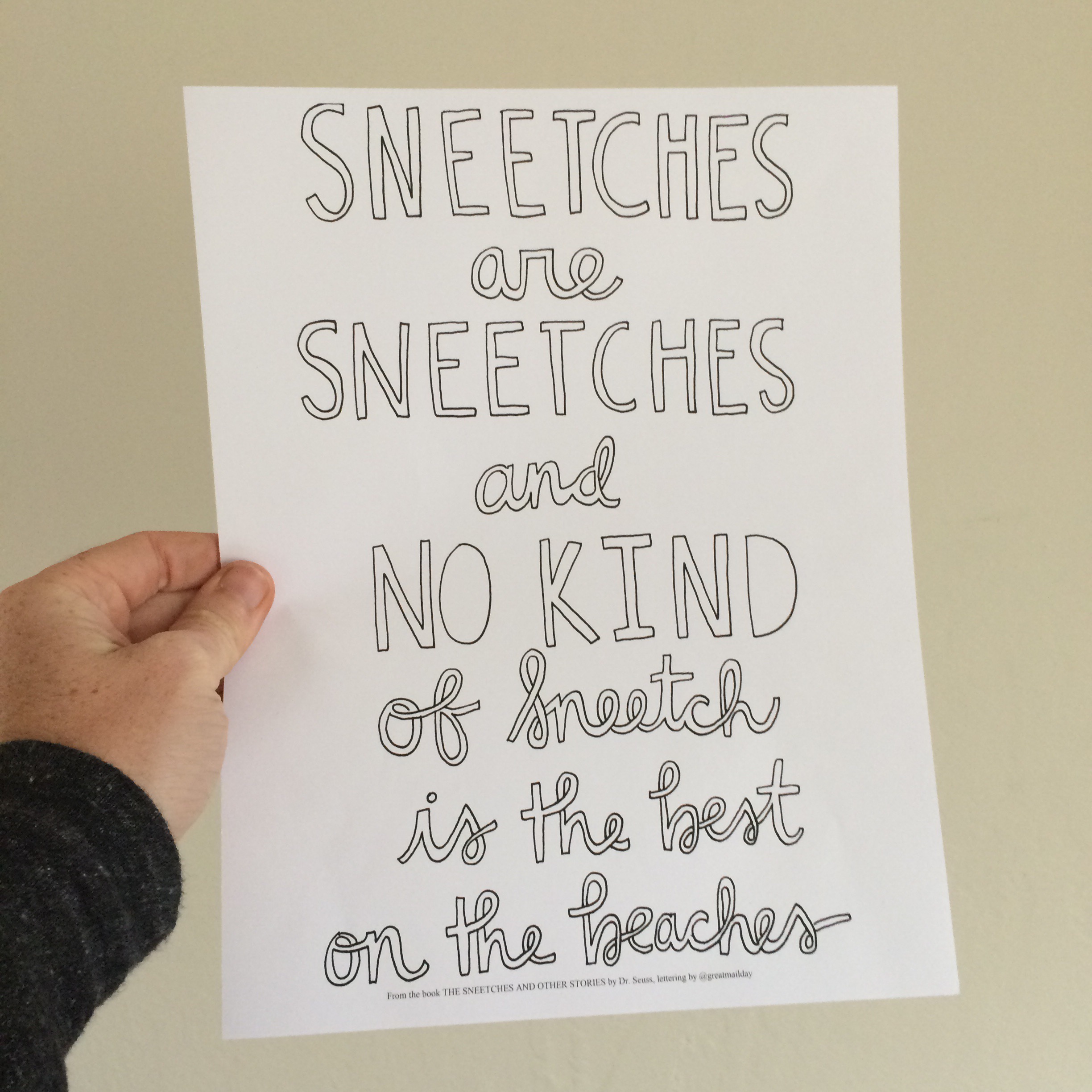 Behind the page the sneetches â kathy ellen davis
