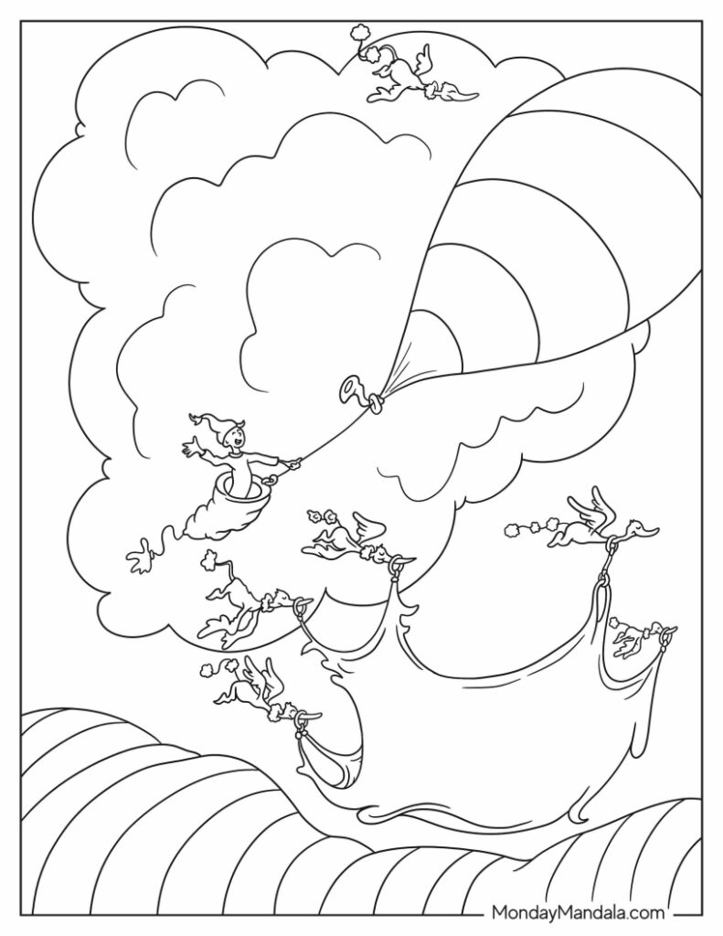 Dr seuss coloring pages free pdf printables
