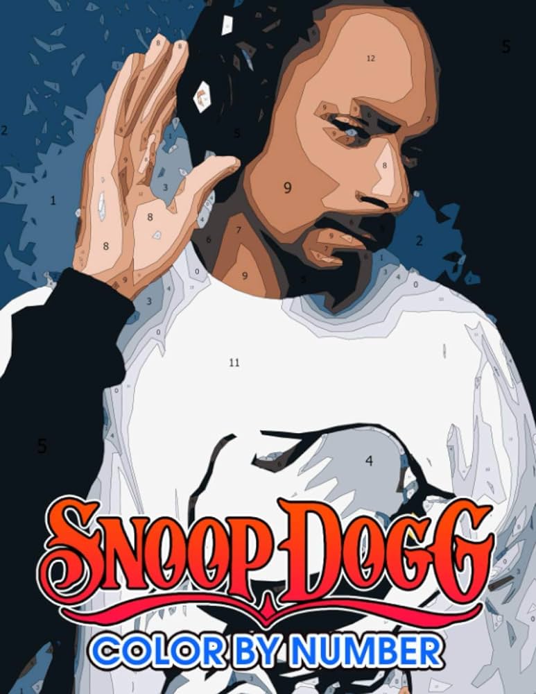 Snoop dogg color by number snoop dogg color book an adult coloring book for stress
