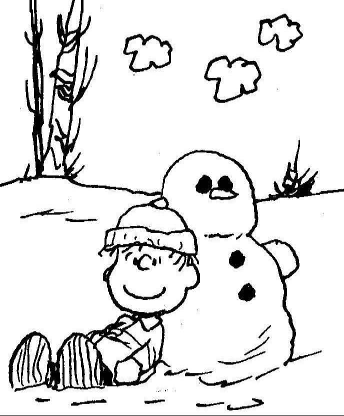 Free printable charlie brown christmas coloring pages for kids