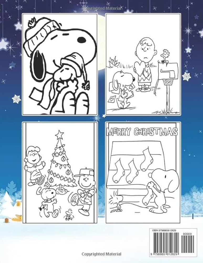Peanuts coloring book christmas peanuts for inspiration relaxation gift for stress relief and unwind in work office home school event kawasaki qsugi books