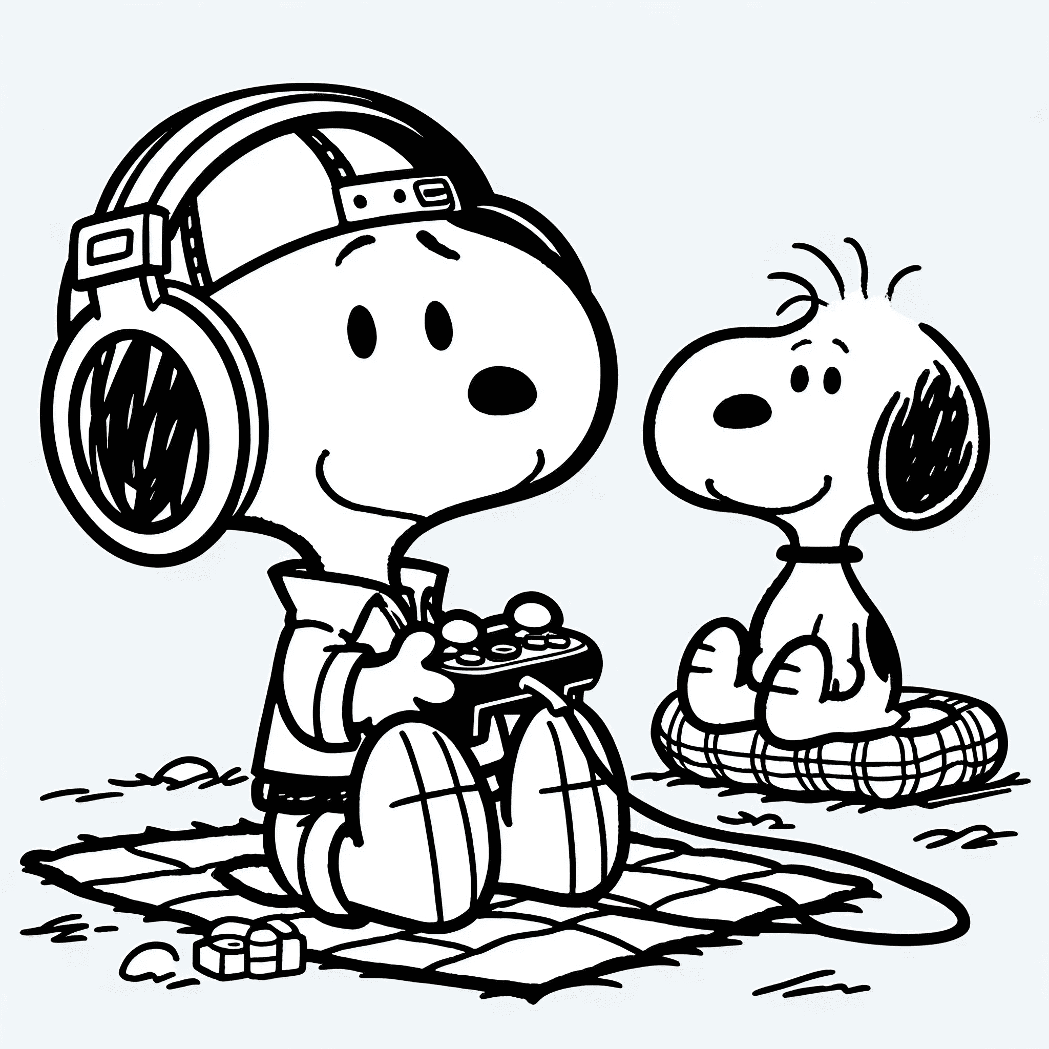 Snoopy coloring pages for free printable