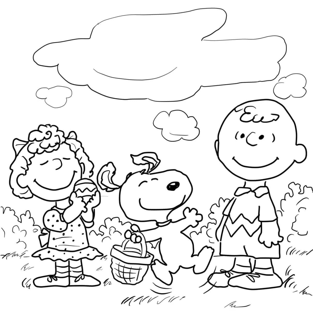 Peanuts easter fãrbung seite