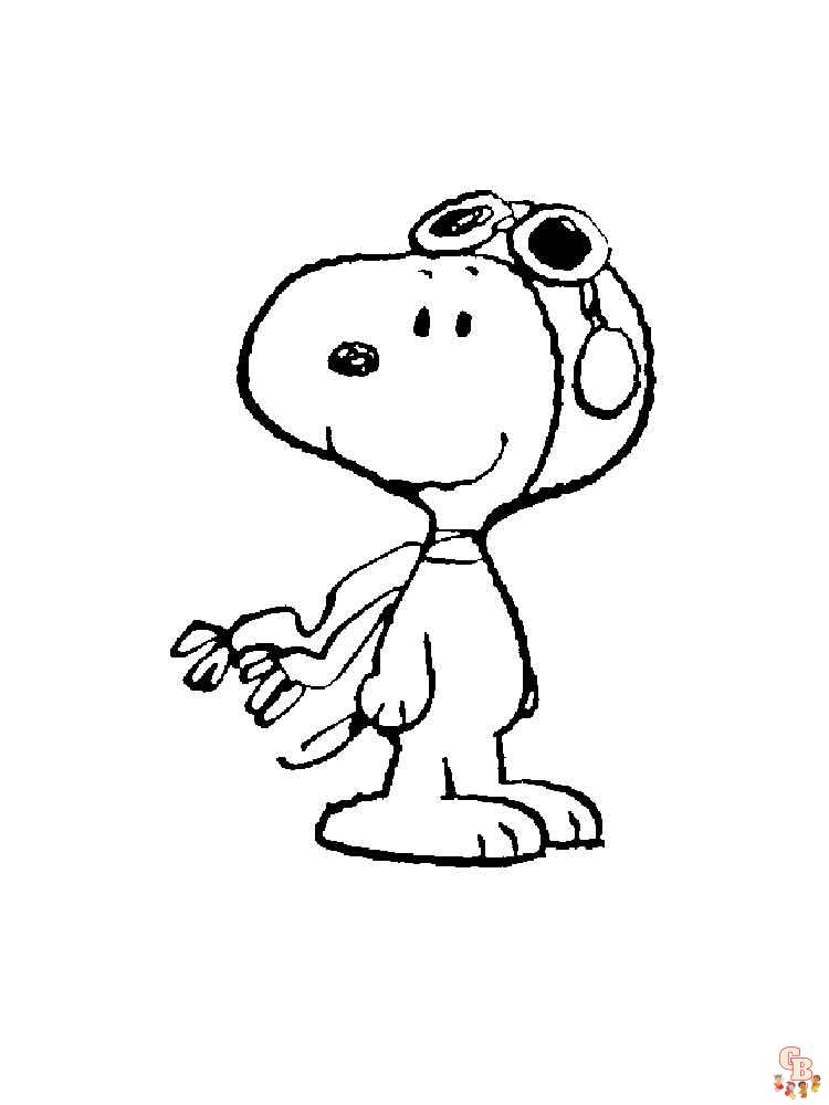 Free printable snoopy coloring pages
