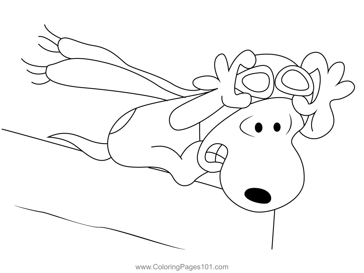 Funny snoopy coloring page for kids
