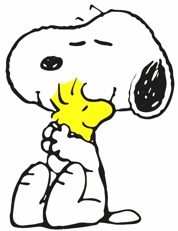 Snoopy and woodstock stencil in layers