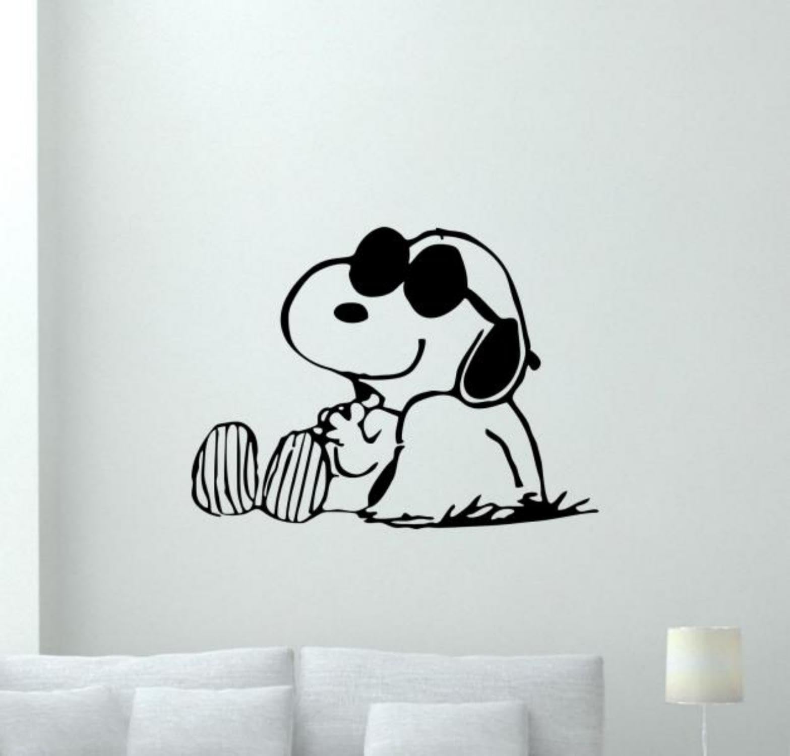 Snoopy decal wall vinyl sticker snoopy sleeping resting wall art dog puppy peanuts bedroom decor nursery poster car truck sign stencil mural die cut no background indoor outdoor decal