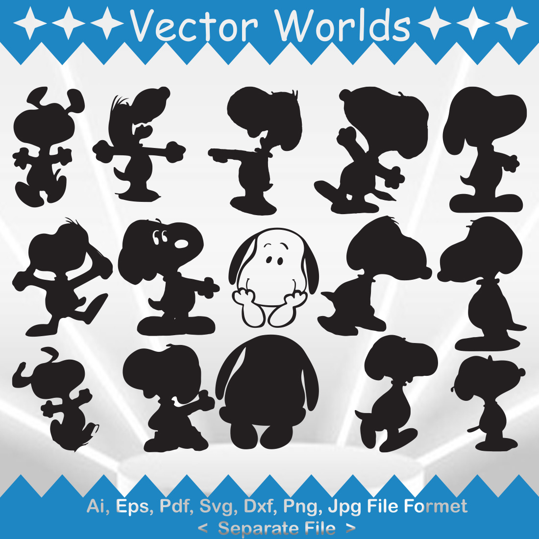 Snoopy dog svg vector design