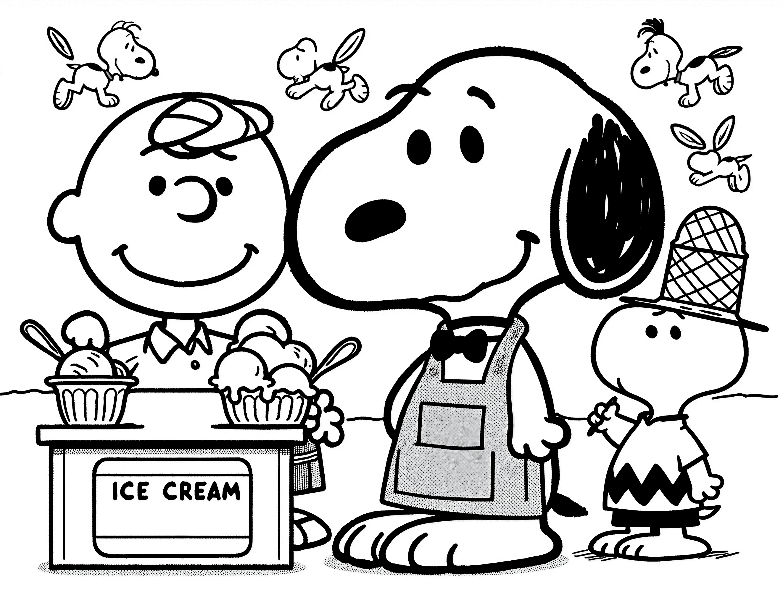 Snoopy coloring pages for free printable