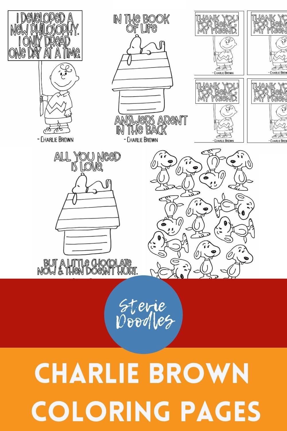 Free charlie brown coloring pages â stevie doodles