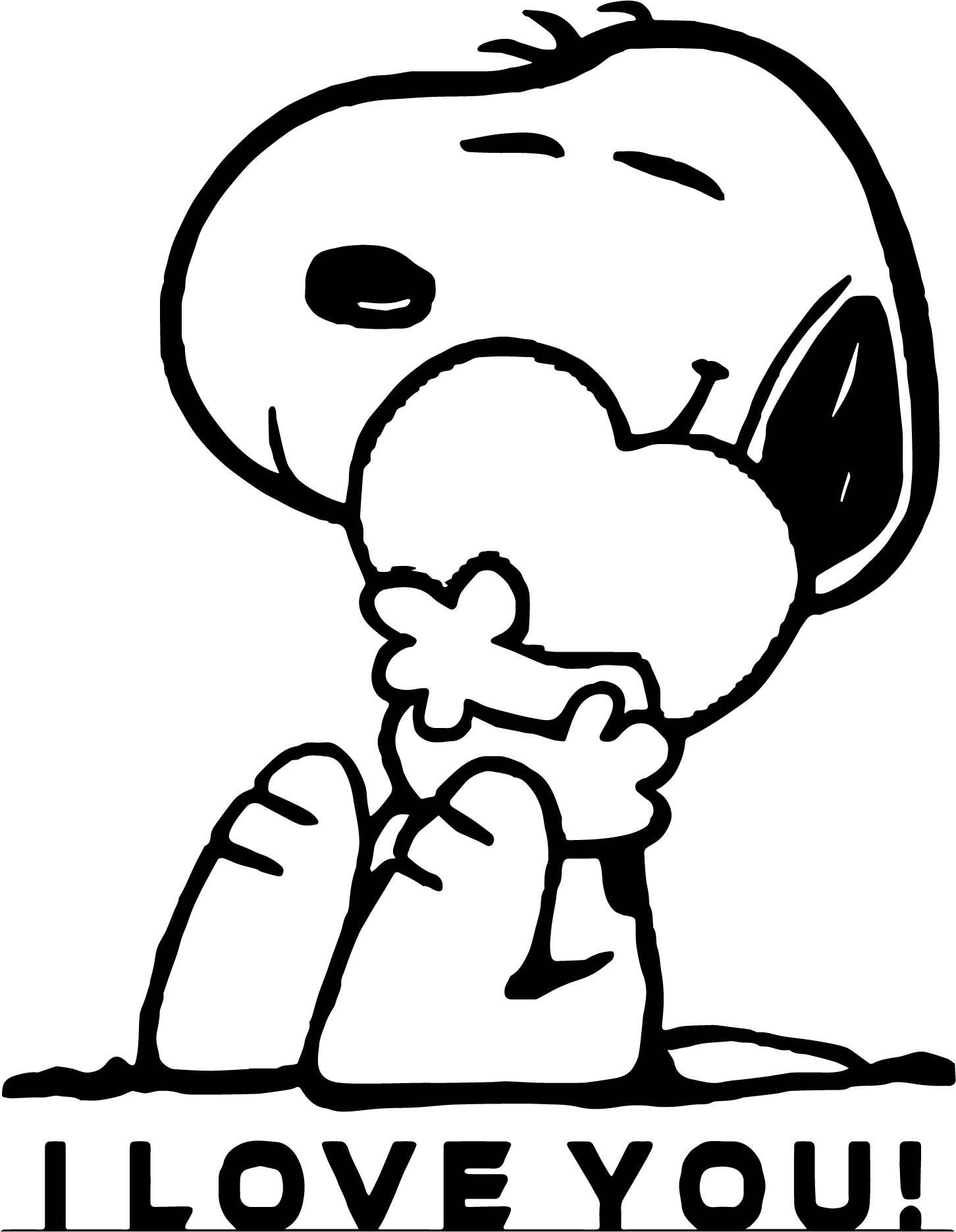 Cool snoopy i love you coloring page boyama sayfalarä snoopy hayvan boyama sayfalarä