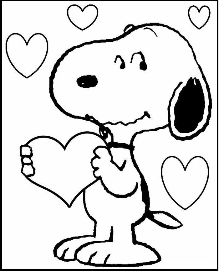 Valentine coloring pages snoopy coloring pages valentine coloring