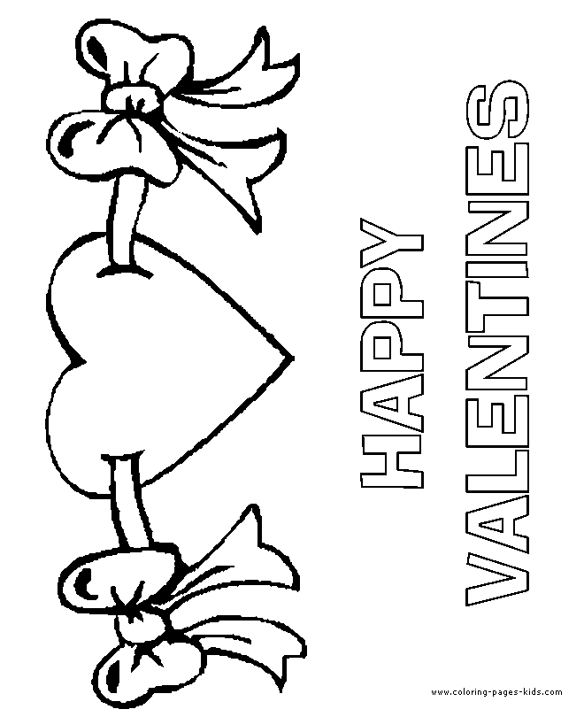 Happy valentines coloring