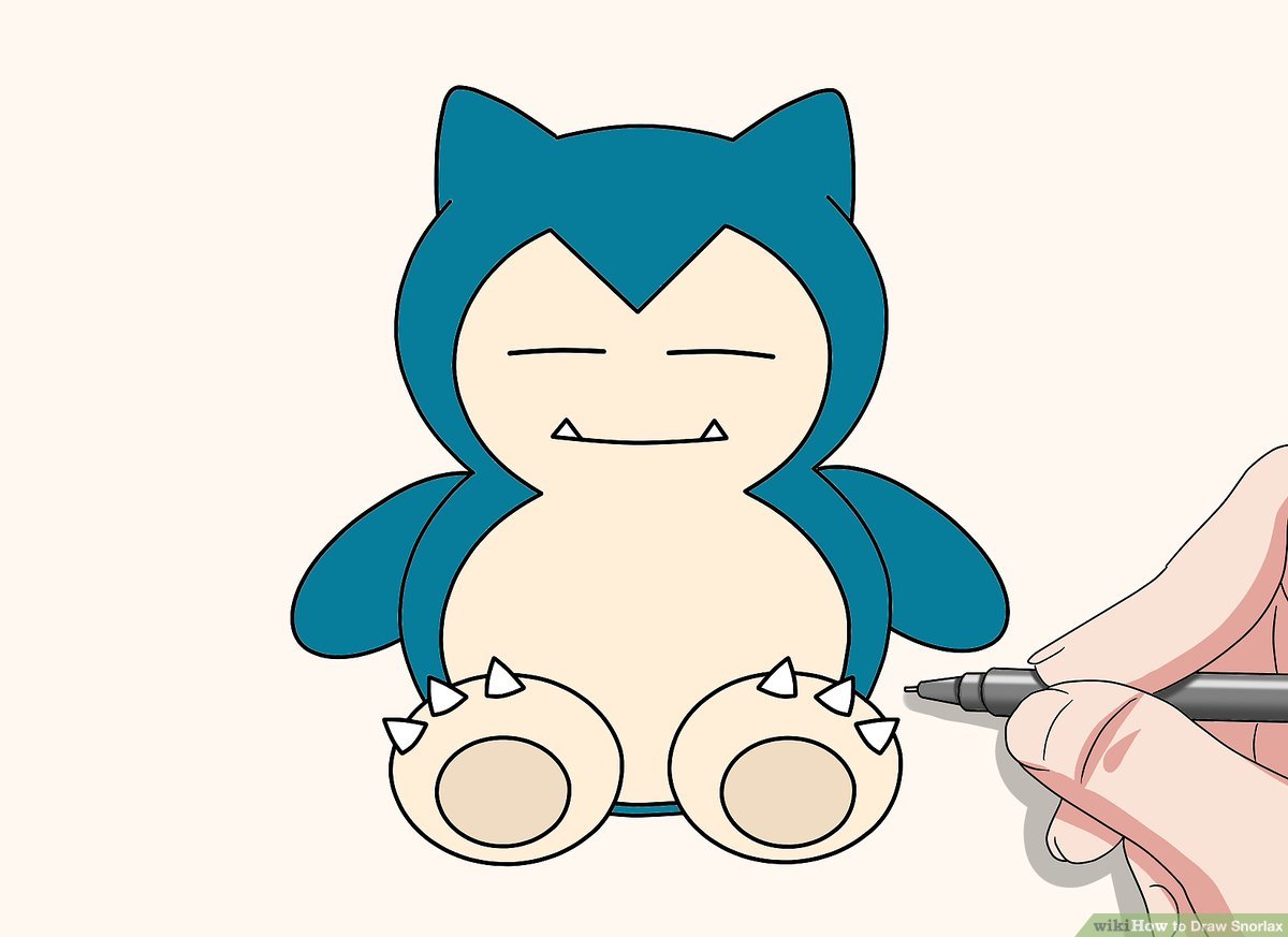 How to draw snorlax with pictures
