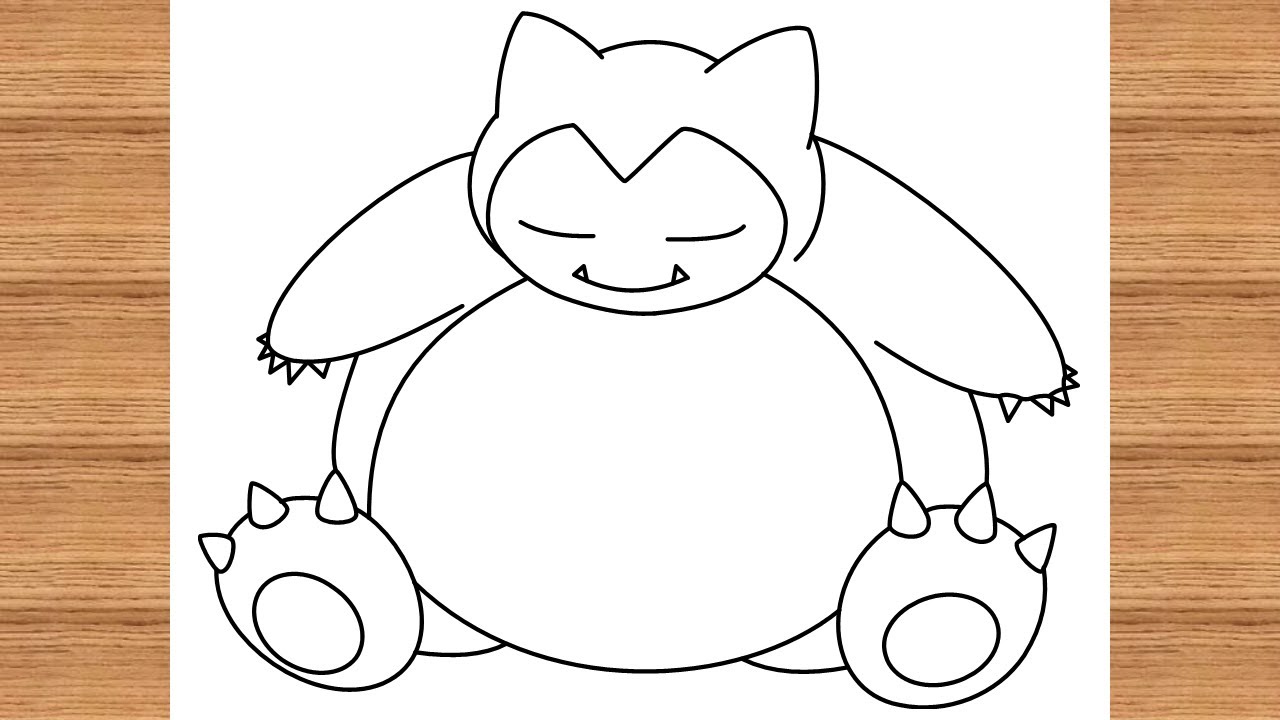 How to draw snorlax from pokemon step by step tamannas drawing
