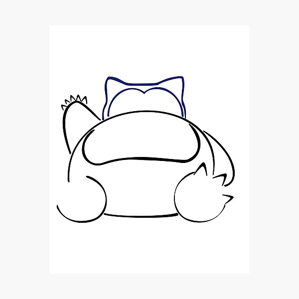 Snorlax photographic print for sale by wudo